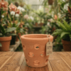 Vaso de Barro 12cm Clássico em cerâmica porosa com furo de drenagem para orquídeas